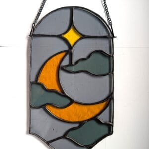Mini Crescent Moon Panel - Black