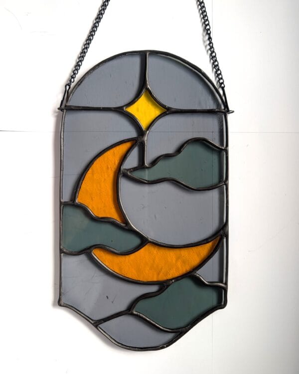Mini Crescent Moon Panel - Black