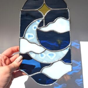 Mini Crescent Moon Panel - Blue