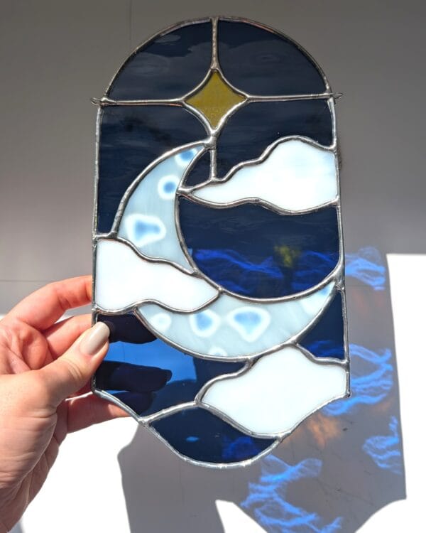 Mini Crescent Moon Panel - Blue