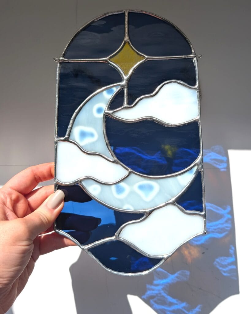 Mini Crescent Moon Panel - Blue