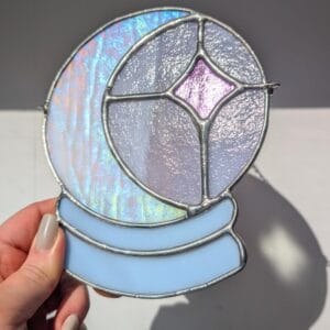 Crystal Ball - Crescent Moon - Periwinkle