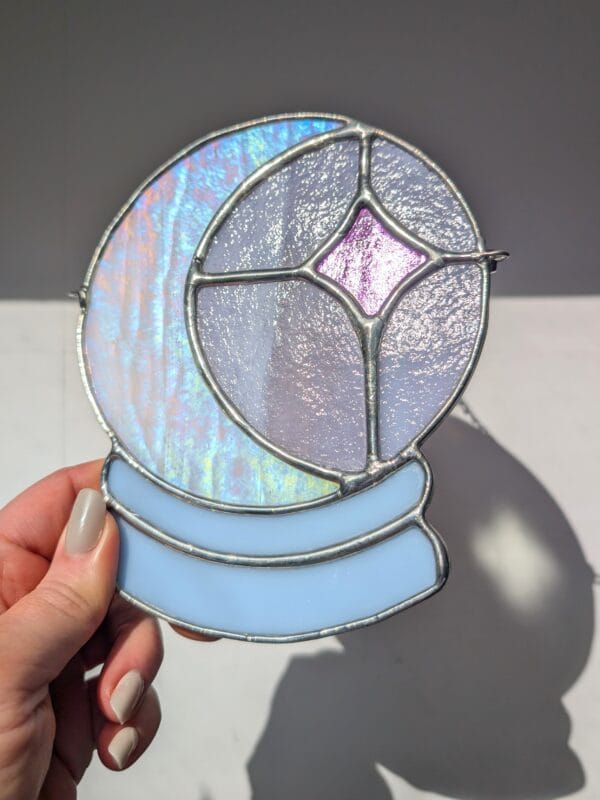 Crystal Ball - Crescent Moon - Periwinkle